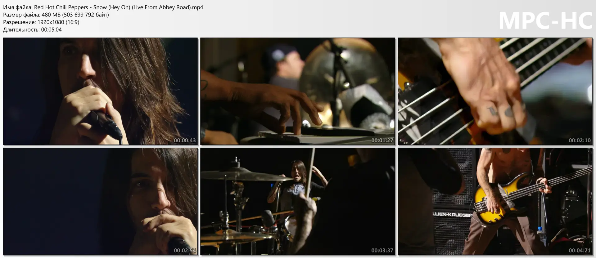 Red Hot Chili Peppers - Snow (Hey Oh) (Live From Abbey Road)