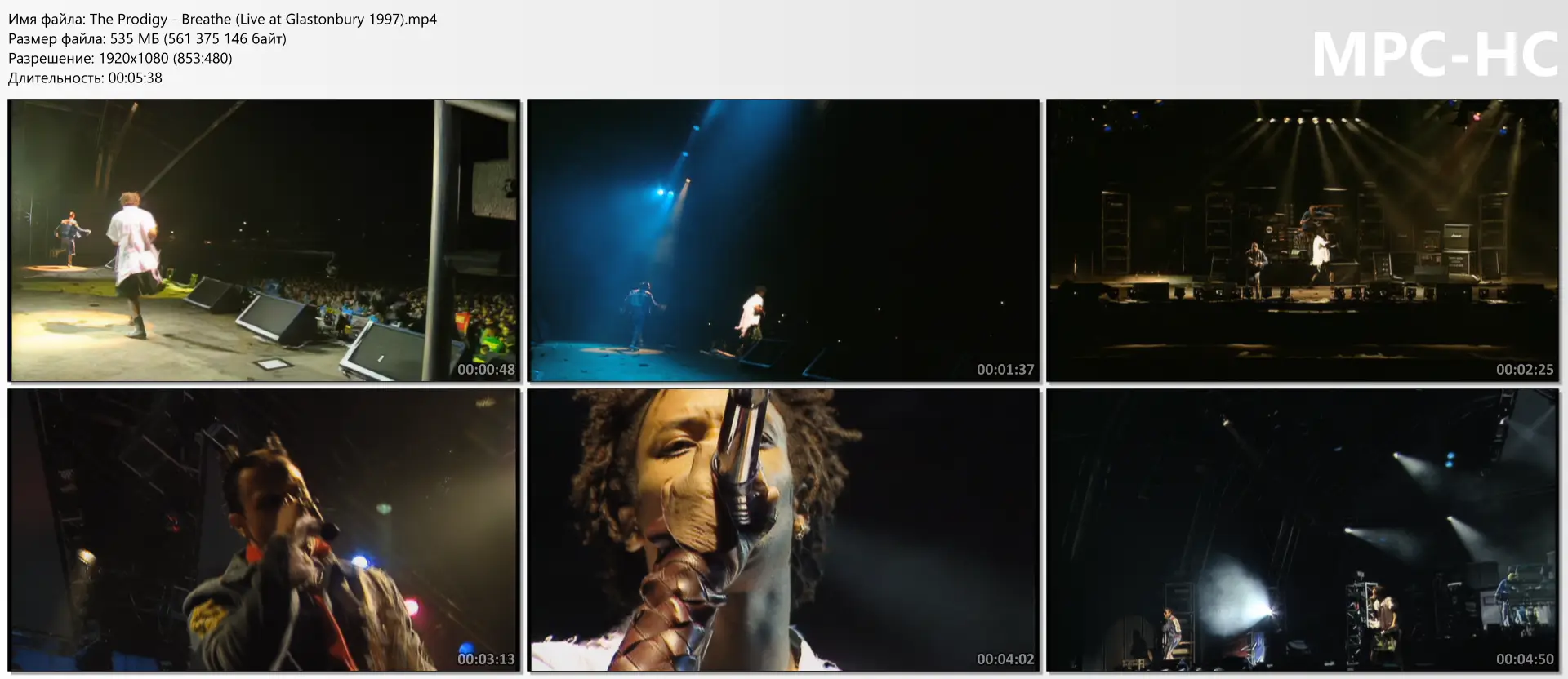 download | скачать The Prodigy - Breathe (Live at Glastonbury 1997)